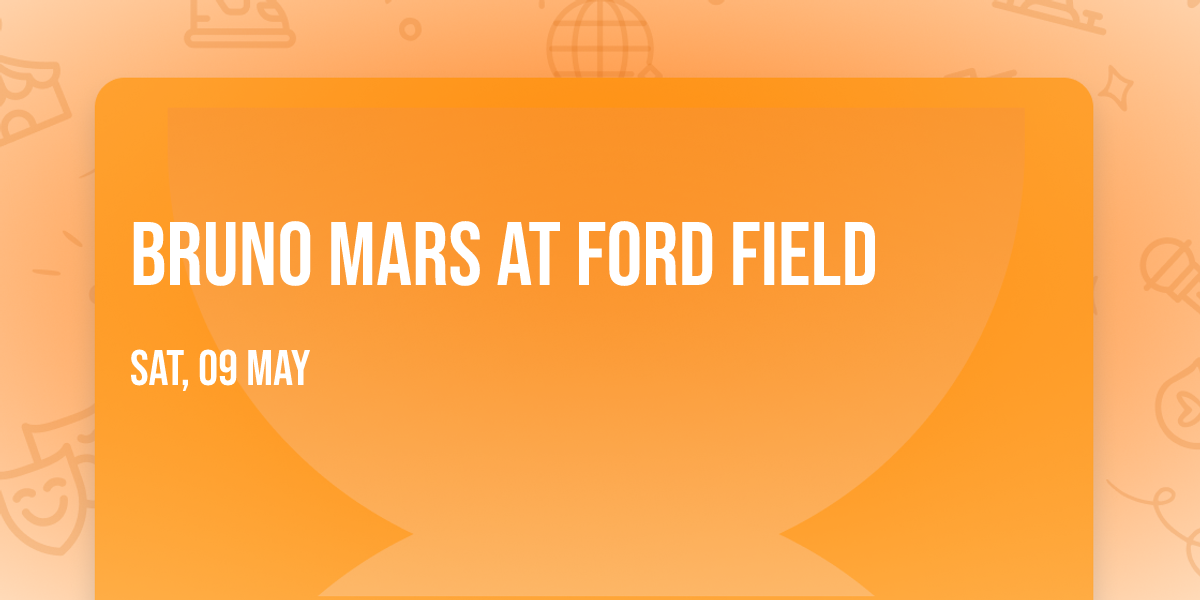 Bruno Mars at Ford Field