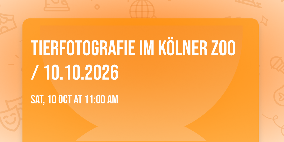 Tierfotografie im K\u00f6lner Zoo \/ 10.10.2026