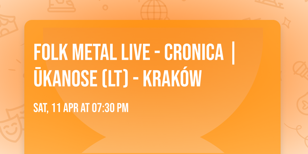 FOLK METAL LIVE - Cronica | \u016akanose (LT) - KRAK\u00d3W 