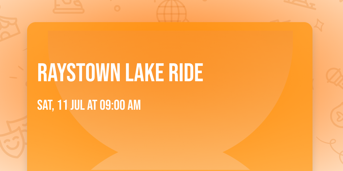 Raystown Lake Ride