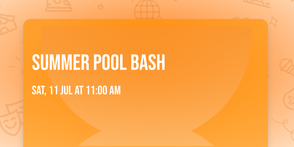 Summer Pool Bash