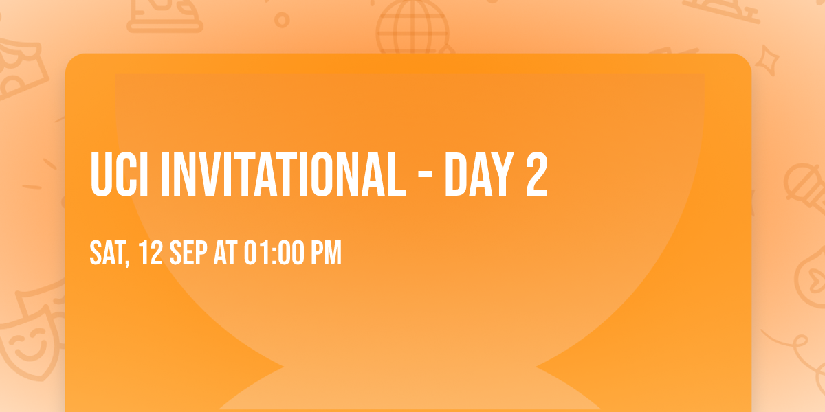 UCI Invitational - Day 2