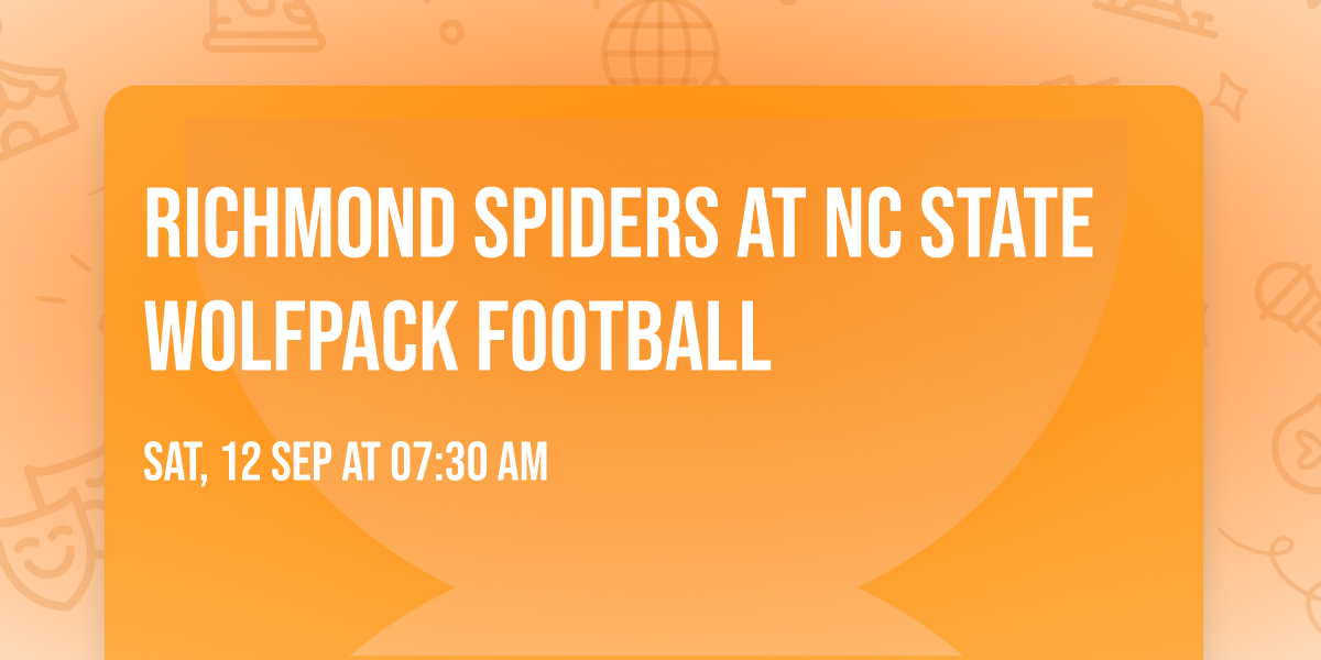 Richmond Spiders at NC State Wolfpack Football