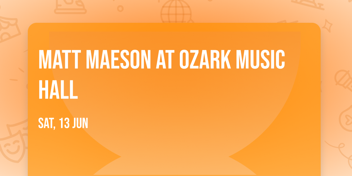 Matt Maeson at Ozark Music Hall
