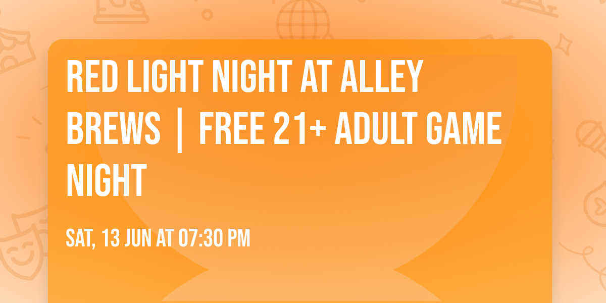 Red Light Night at Alley Brews | Free 21+ Adult Game Night