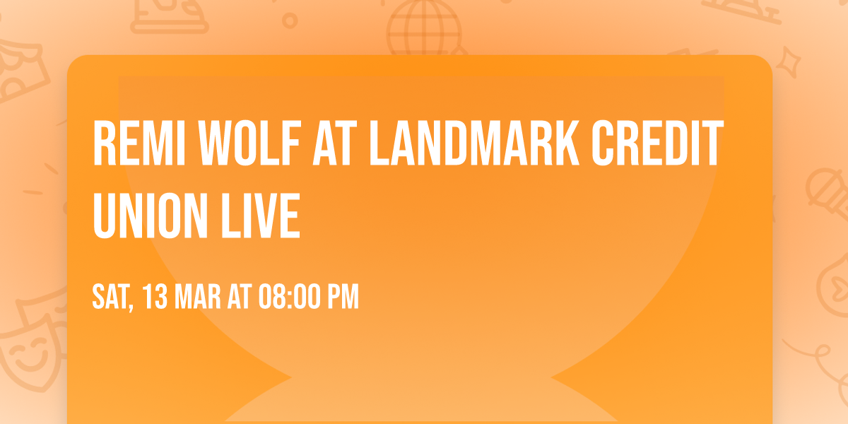 Remi Wolf at Landmark Credit Union Live