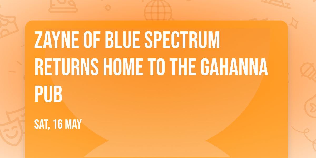 Zayne of Blue Spectrum returns home to the Gahanna Pub 