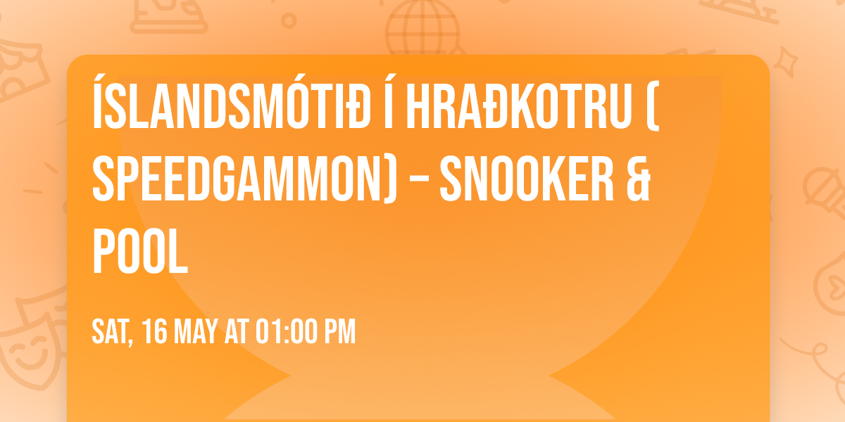 \ud83c\udfb2 \u00cdslandsm\u00f3ti\u00f0 \u00ed hra\u00f0kotru (Speedgammon) \u2013 Snooker & Pool