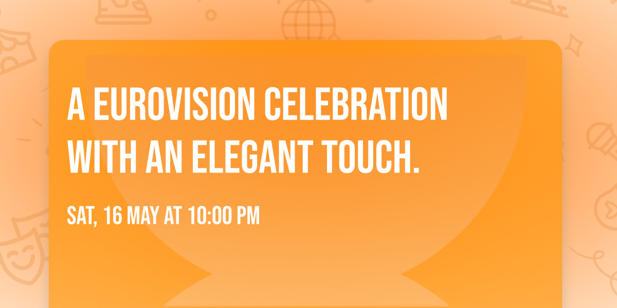 A Eurovision celebration with an elegant touch. \u2764\ufe0f 
