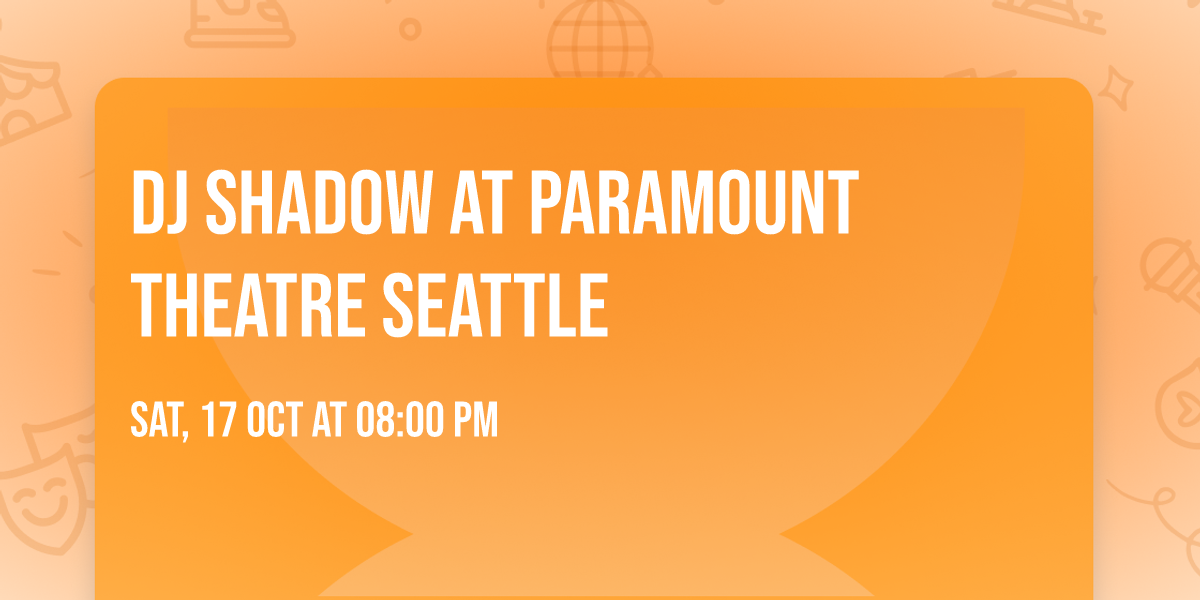 DJ Shadow at Paramount Theatre Seattle