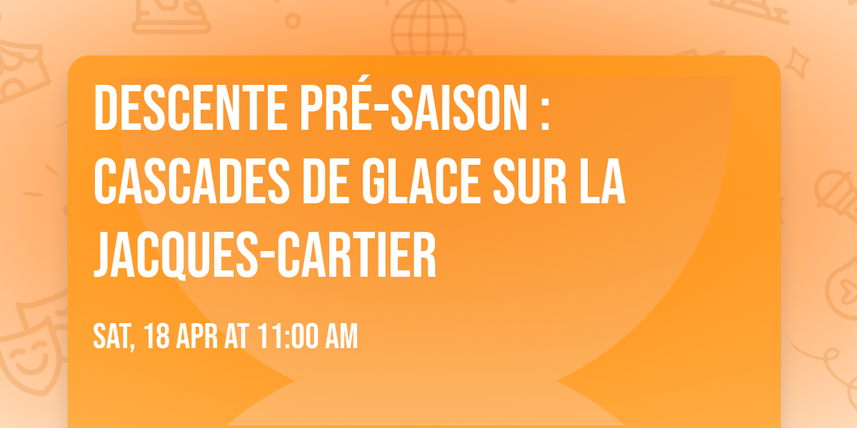 Descente pr\u00e9-saison : cascades de glace sur la Jacques-Cartier