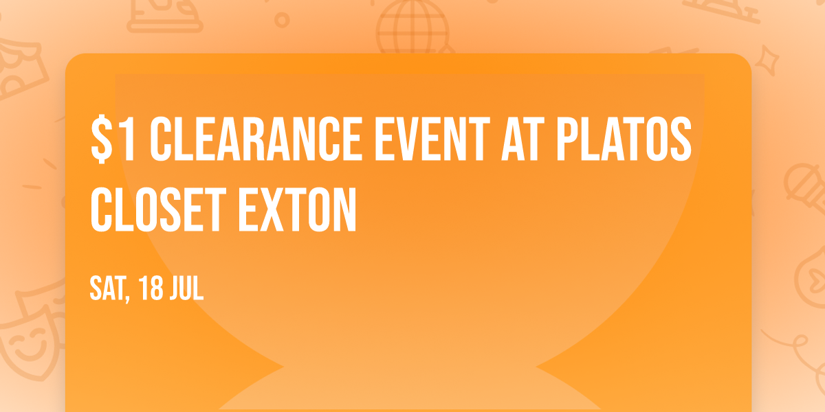 $1 Clearance Event At Platos Closet Exton