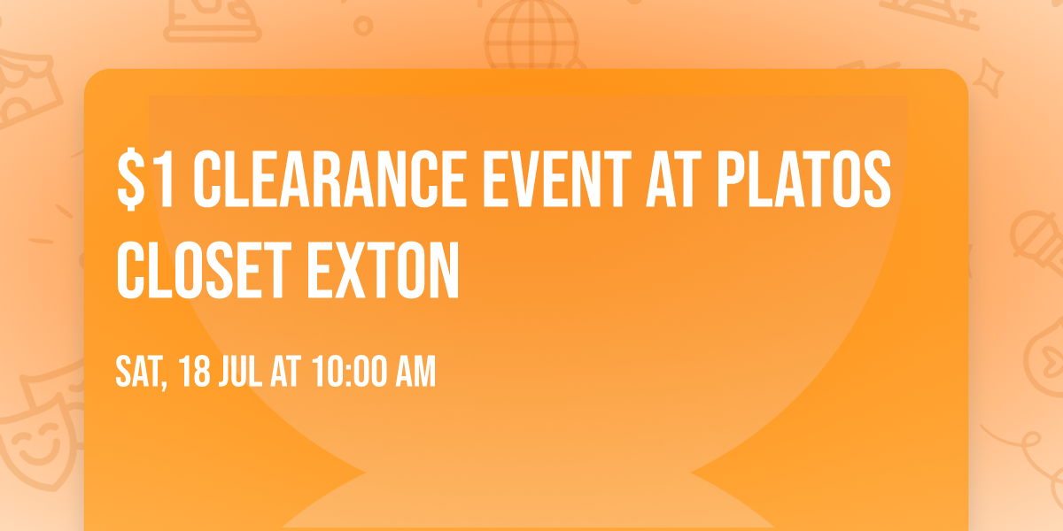 $1 Clearance Event At Platos Closet Exton
