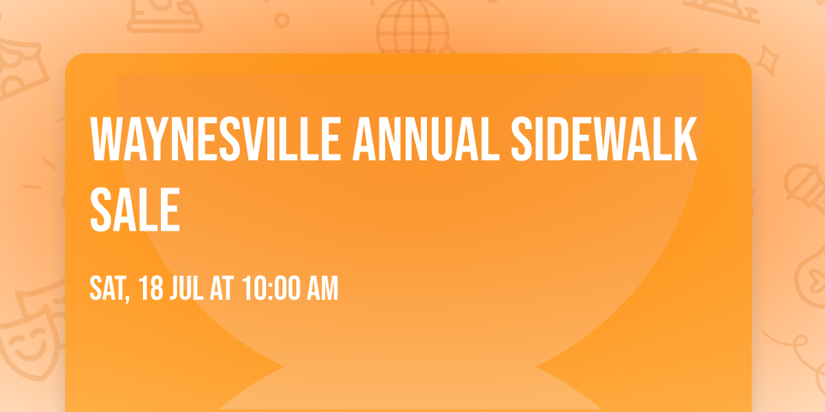Waynesville Annual Sidewalk Sale