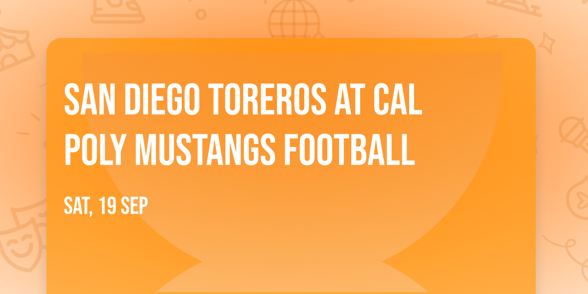 San Diego Toreros at Cal Poly Mustangs Football