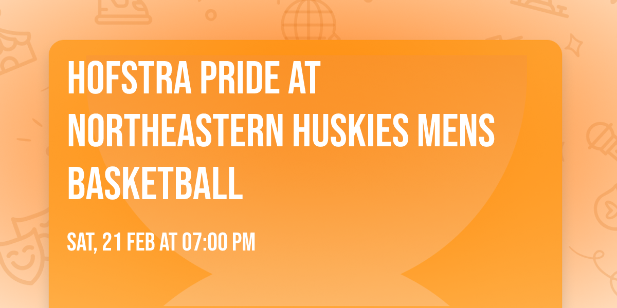 Hofstra Pride at Northeastern Huskies Mens Basketball