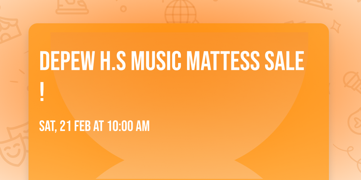 Depew H.S Music Mattess Sale! 
