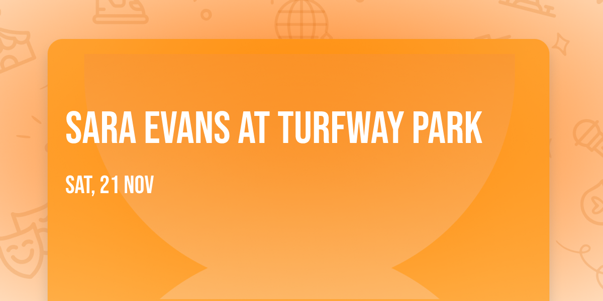 Sara Evans at Turfway Park