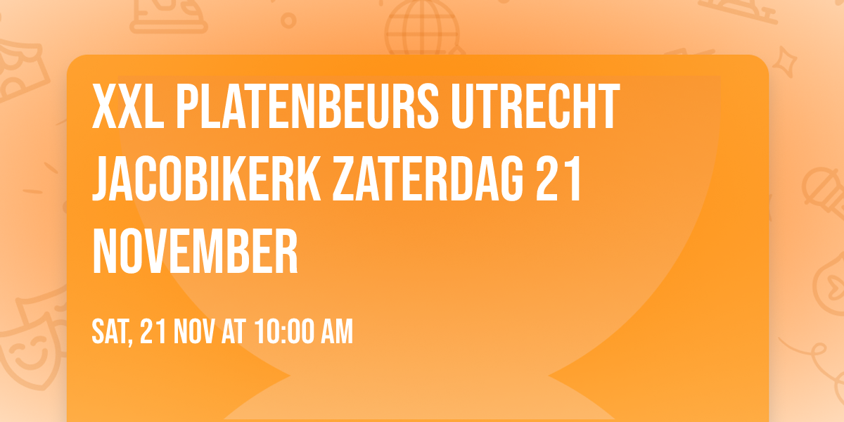 XXL Platenbeurs Utrecht Jacobikerk zaterdag 21 november