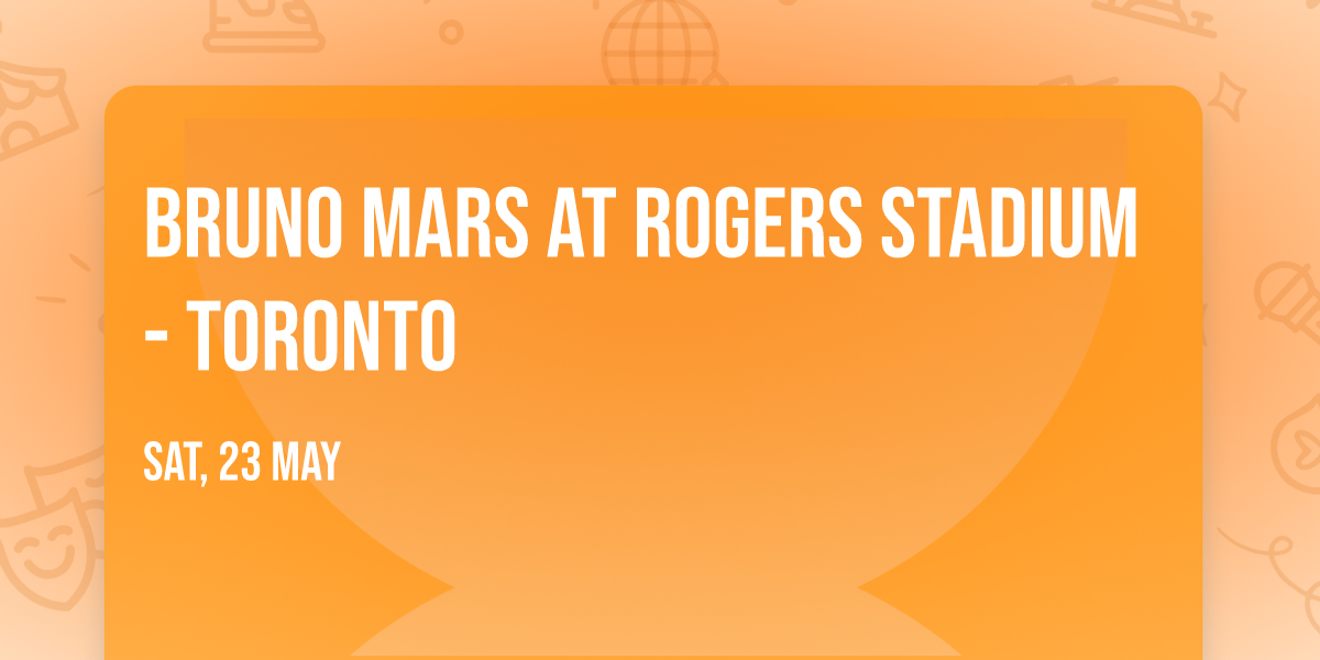 Bruno Mars at Rogers Stadium - Toronto