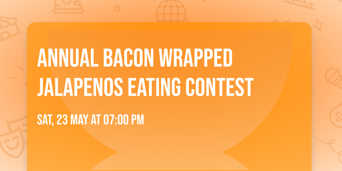 Annual Bacon Wrapped Jalapenos Eating Contest