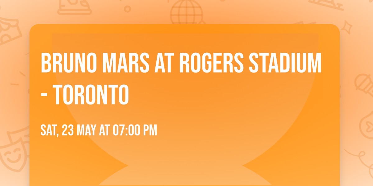 Bruno Mars at Rogers Stadium - Toronto
