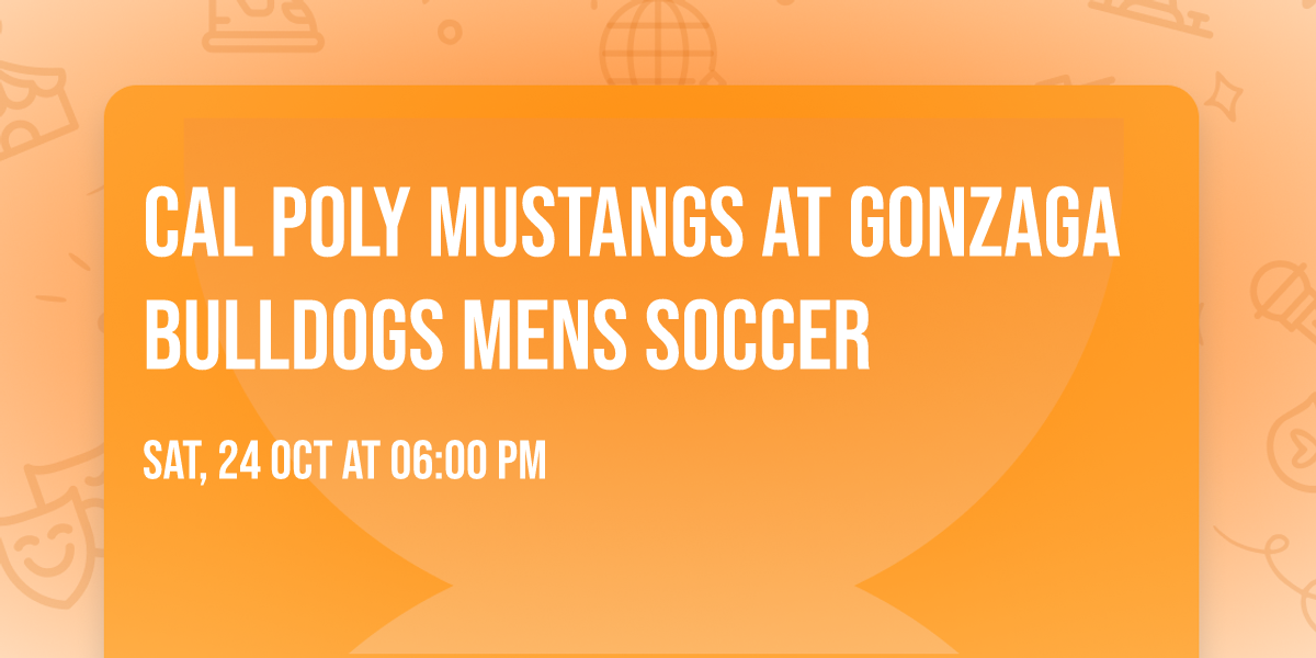 Cal Poly Mustangs at Gonzaga Bulldogs Mens Soccer