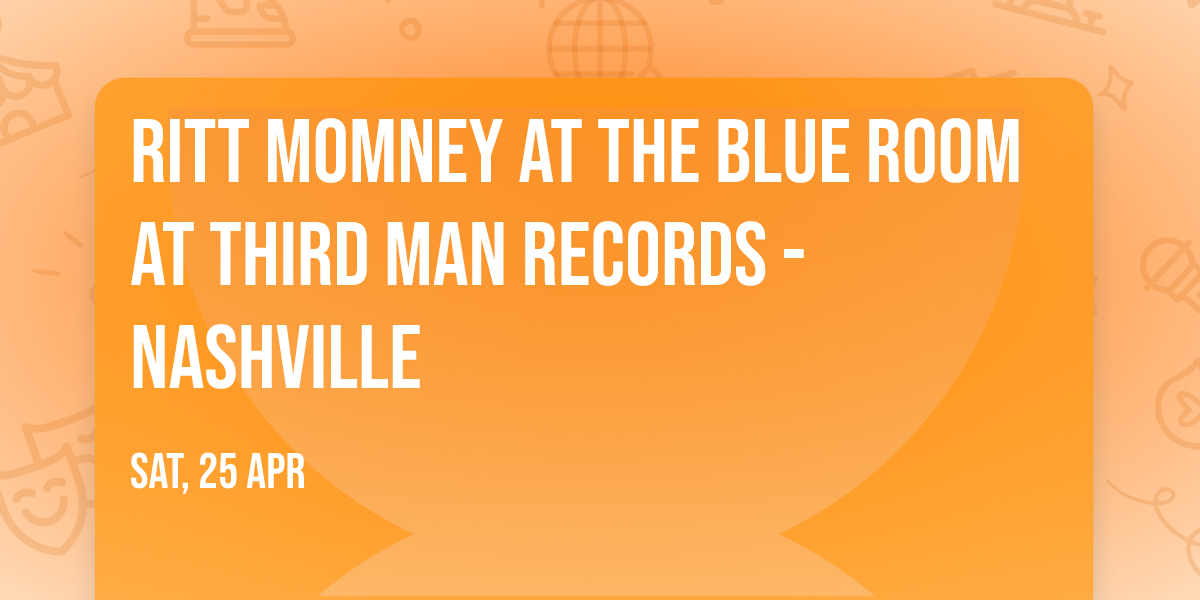 Ritt Momney at The Blue Room at Third Man Records - Nashville