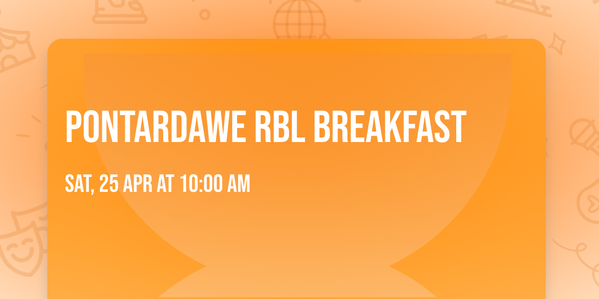 Pontardawe RBL breakfast