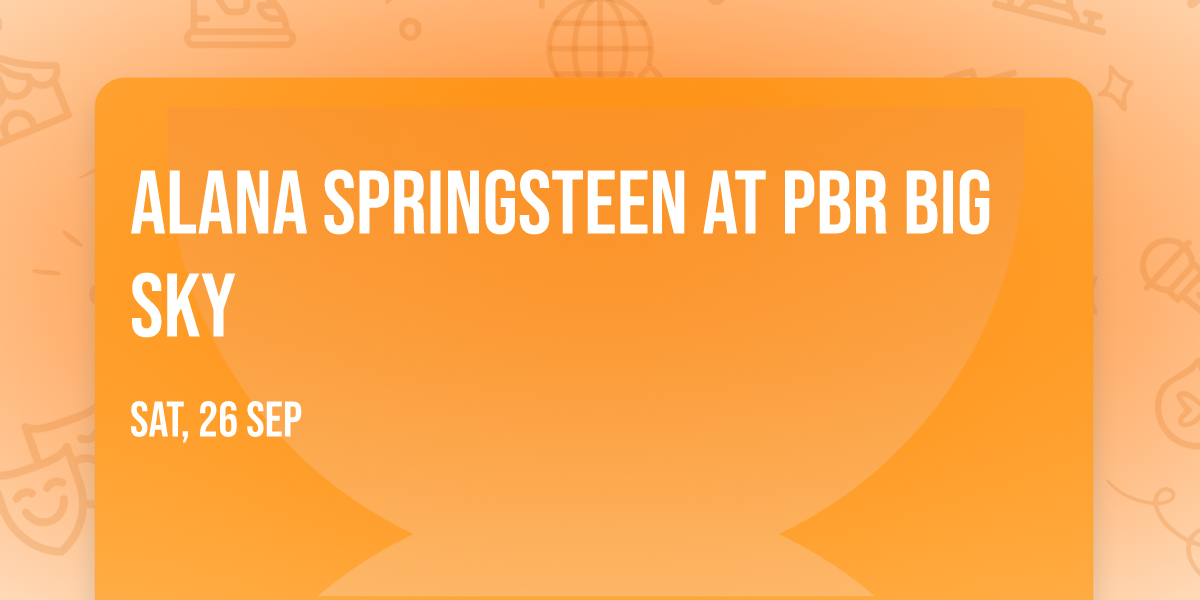 Alana Springsteen at PBR Big Sky