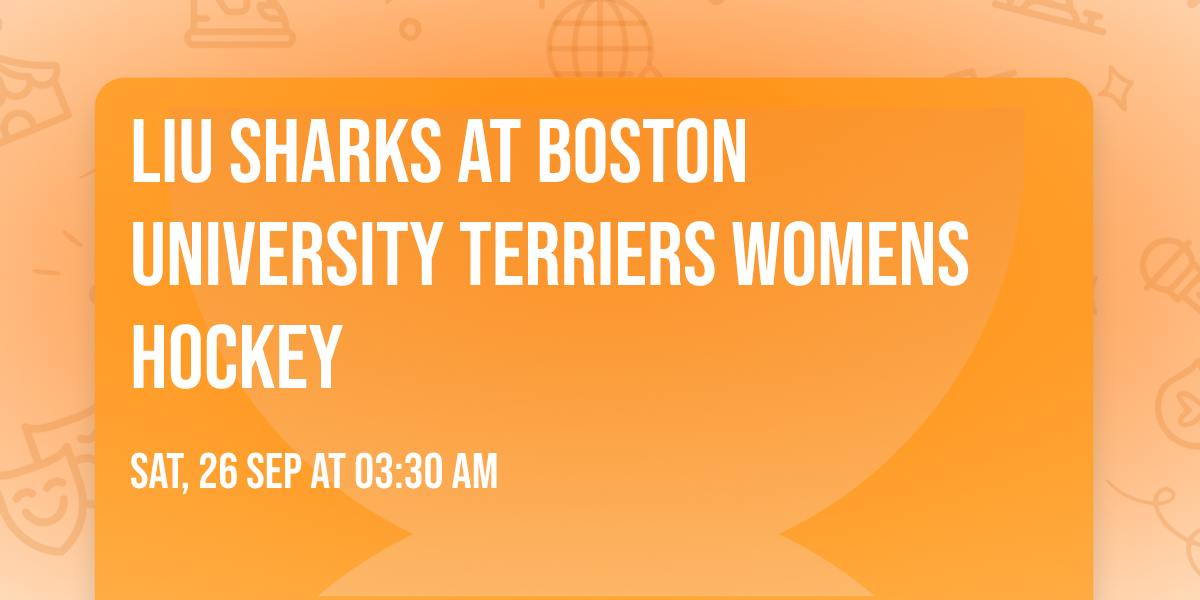 LIU Sharks at Boston University Terriers Womens Hockey