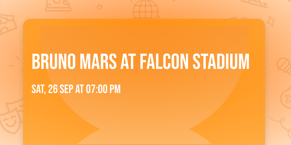 Bruno Mars at Falcon Stadium