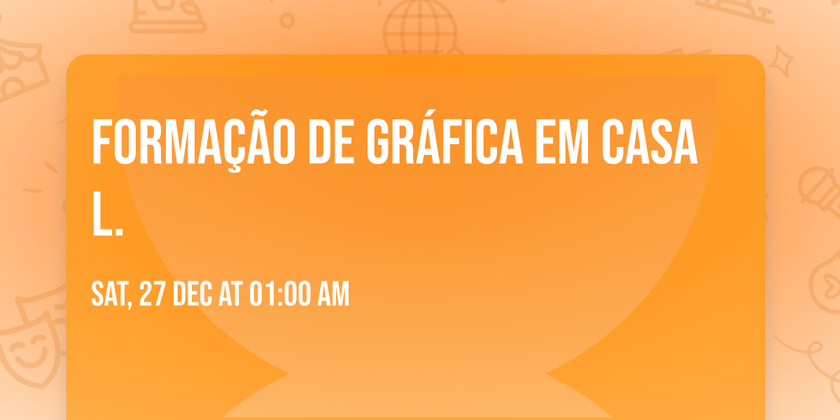 Forma\u00e7\u00e3o de gr\u00e1fica em casa l.