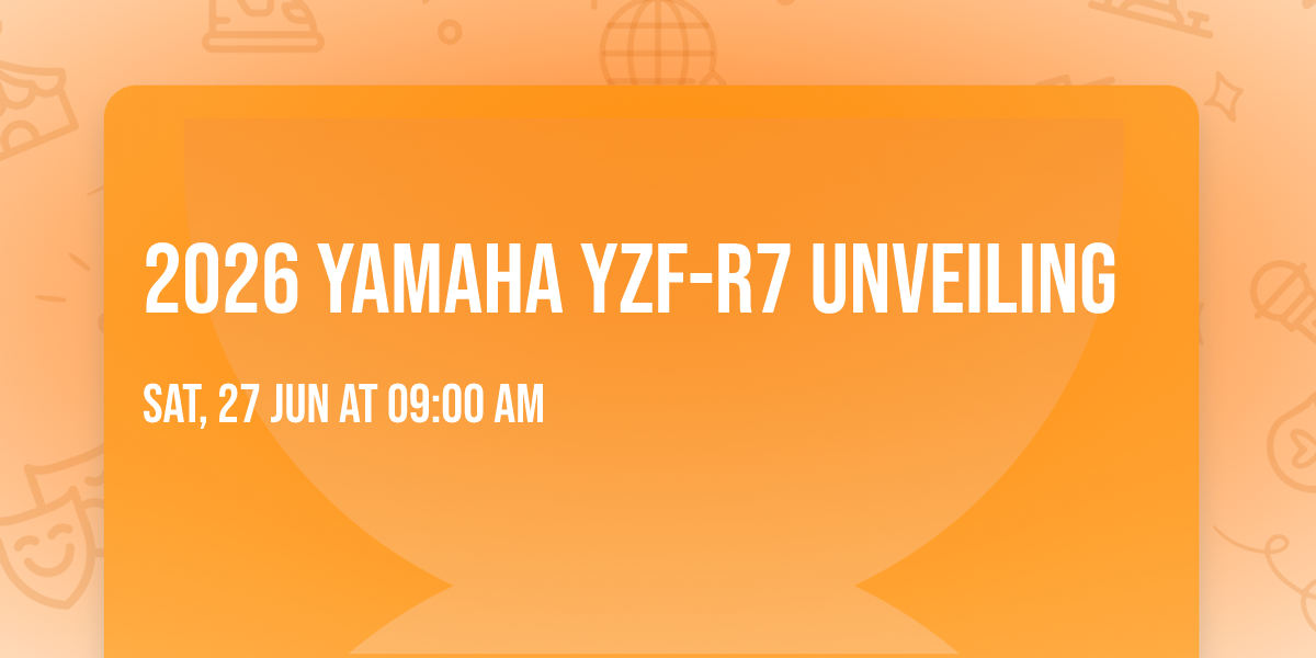 2026 Yamaha YZF-R7 Unveiling