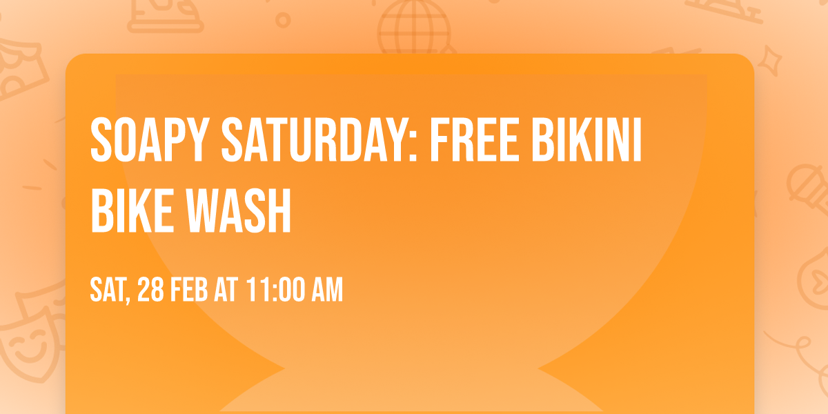 Soapy Saturday: Free Bikini Bike Wash