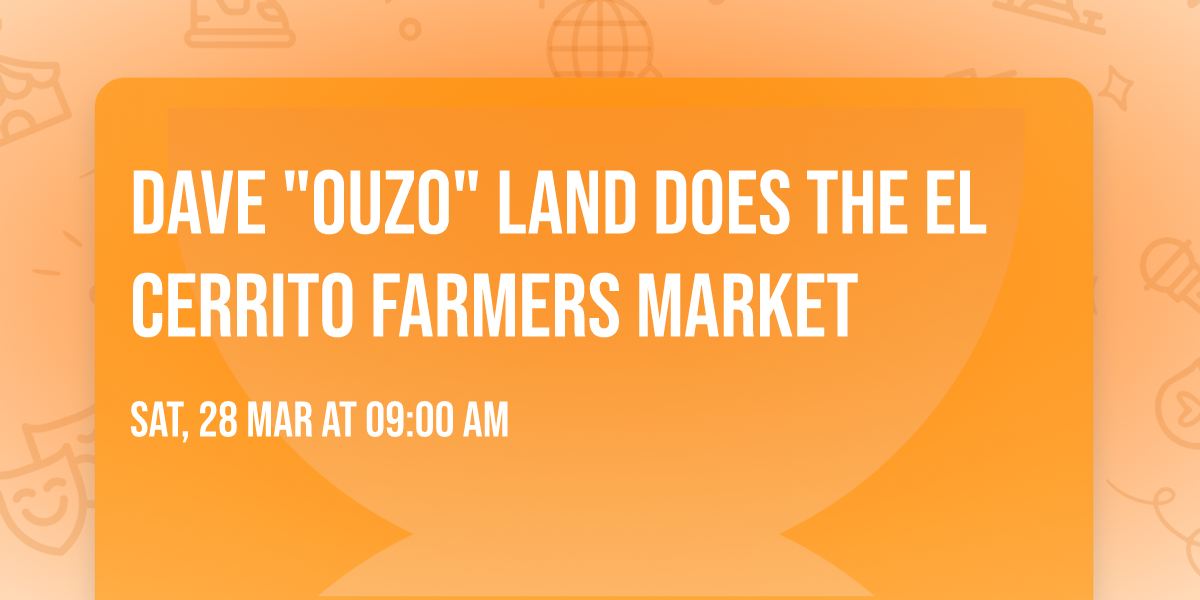 Dave "Ouzo" Land does the El Cerrito Farmers Market