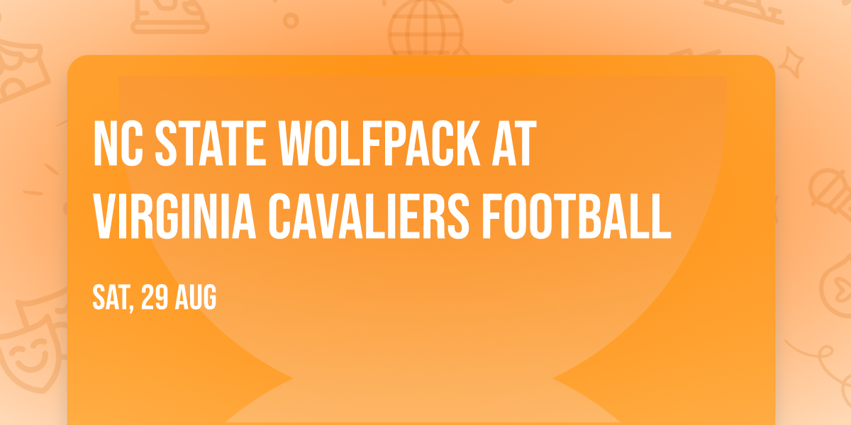 NC State Wolfpack at Virginia Cavaliers Football