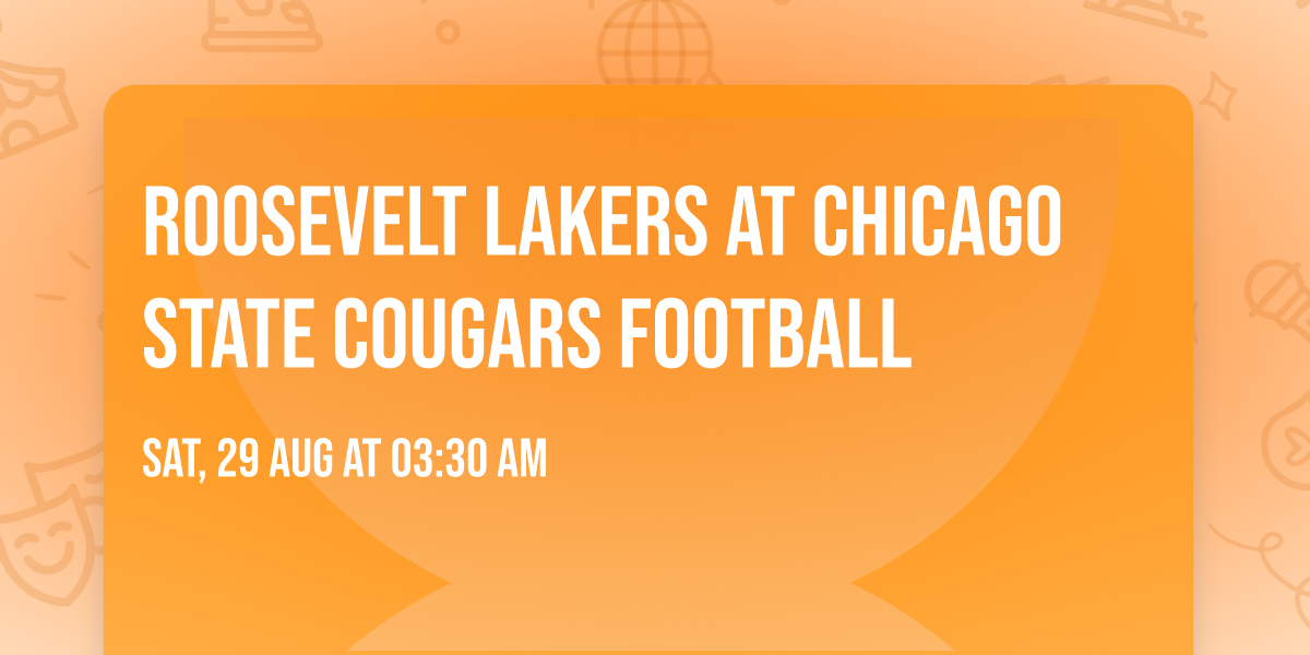 Roosevelt Lakers at Chicago State Cougars Football