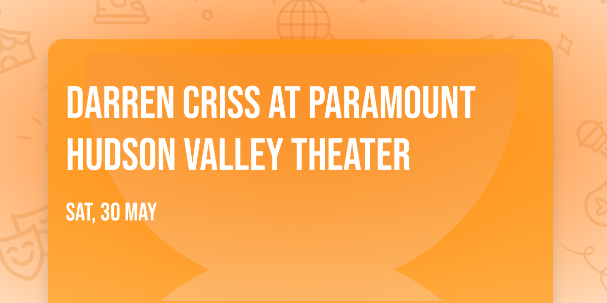 Darren Criss at Paramount Hudson Valley Theater
