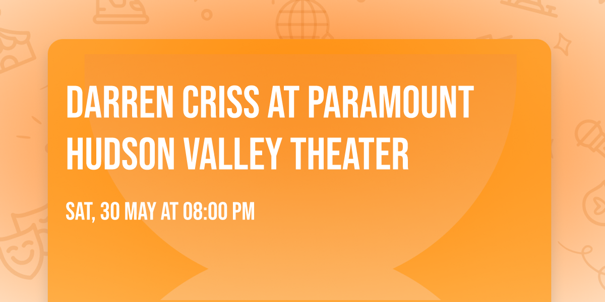 Darren Criss at Paramount Hudson Valley Theater