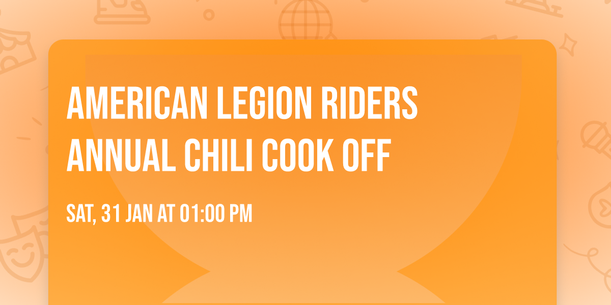 American Legion Riders annual chili cook off
