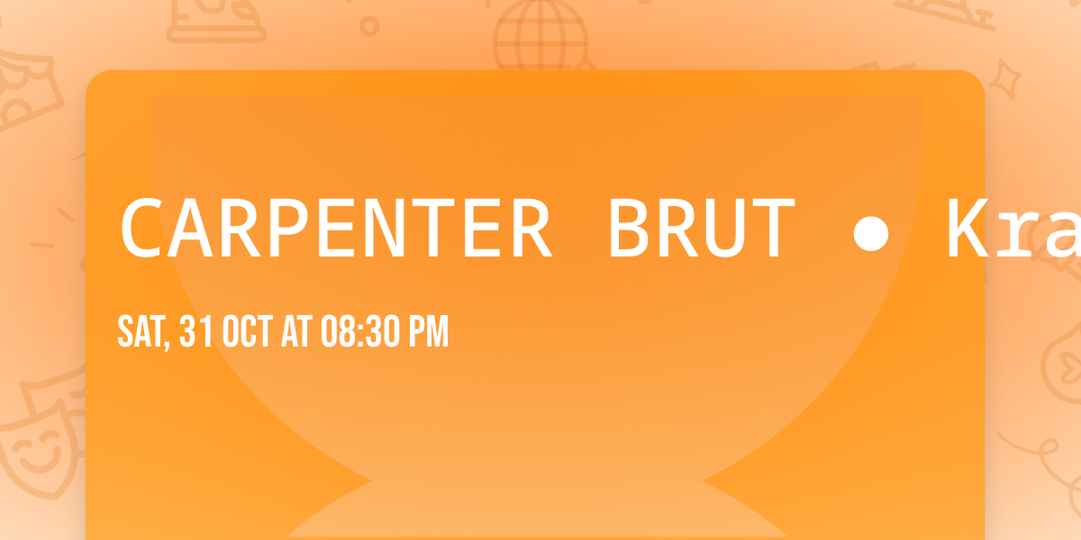 CARPENTER BRUT \u25cf Krakatoa 