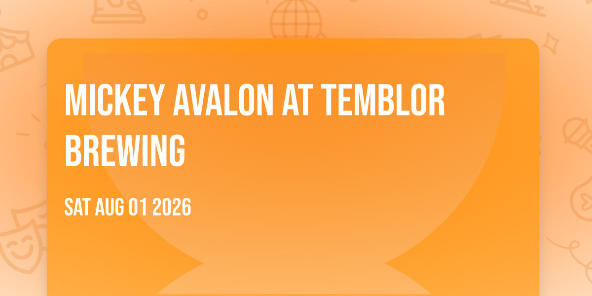 Mickey Avalon at Temblor Brewing
