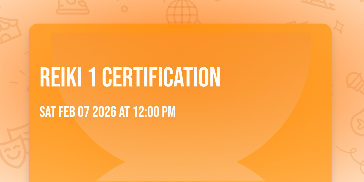 Reiki 1 Certification 