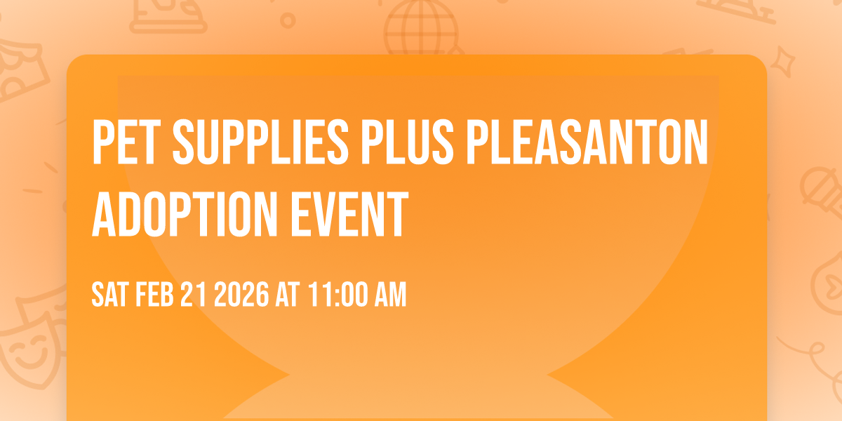 Pet Supplies Plus Pleasanton Adoption Event