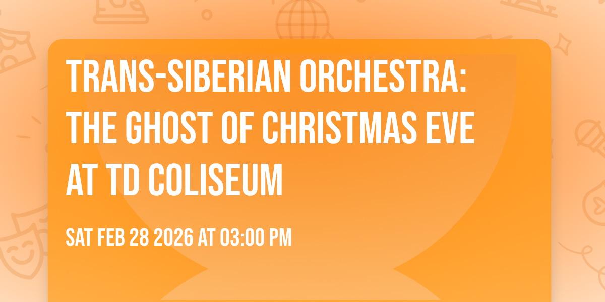 Trans-Siberian Orchestra: The Ghost of Christmas Eve at TD Coliseum