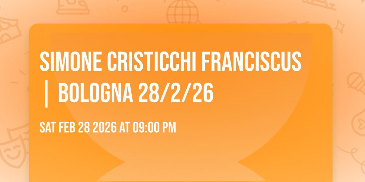 Simone Cristicchi Franciscus | BOLOGNA 28/2/26