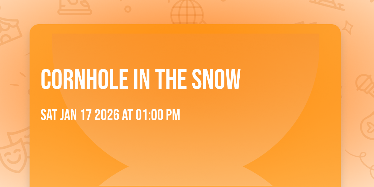 Cornhole in the snow