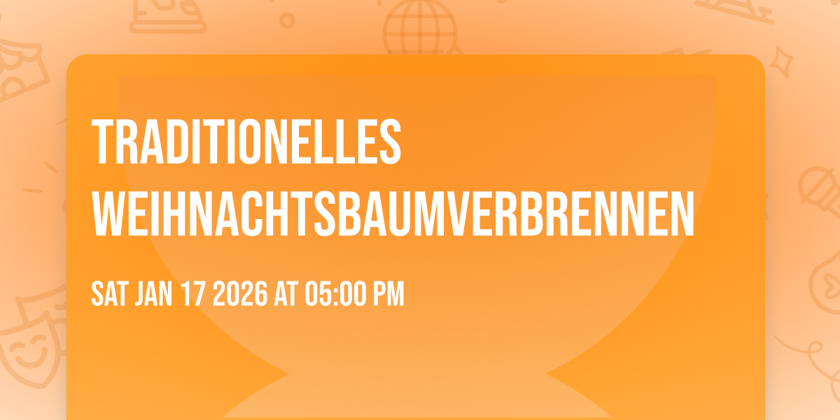 traditionelles Weihnachtsbaumverbrennen 🎄