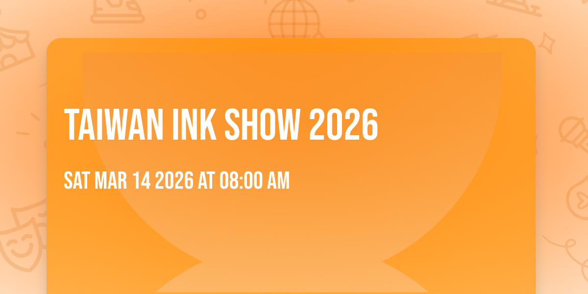 TAIWAN INK SHOW 2026